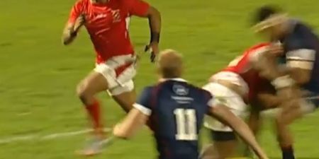 VIDEO: It’s probably not a great idea to throw up hospital passes against Tonga
