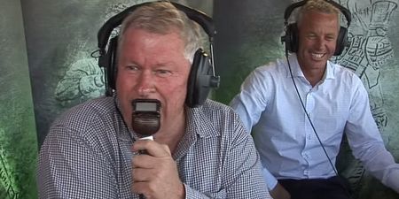 Savage six batters cricket commentator’s rental car while he is on-air