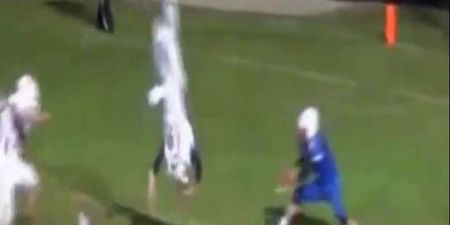 Vine: High school QB scores insane front-flip touchdown
