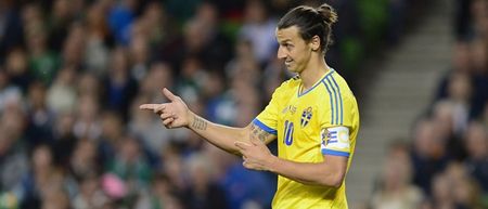 Zlatan Ibrahimovic has been named Swedish Player of the Year for the ninth time