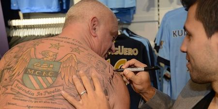 PIC: Manchester City superfan gets Sergio Aguero autograph tattooed on shoulder