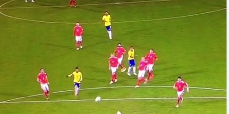 VINE: Firmino opens his account for Brazil with this belter against Austria