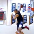 VIDEO: Don’t even try to wrap your head around this “scorpion” dunk