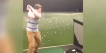 Video: The worst golf shot ever seems to defy physics