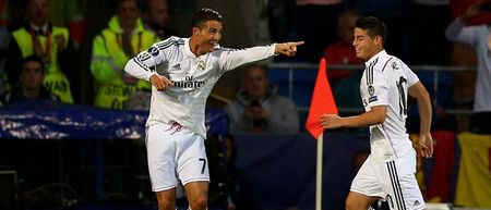VIDEO: Cristiano Ronaldo and Pepe take the absolute mick out of James Rodriguez