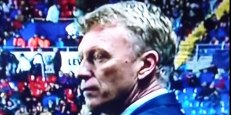 Vine: David Moyes sees 2014 end with a really bad decision given against Sociedad
