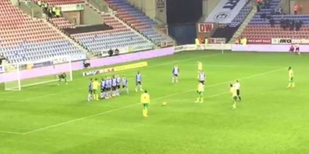 Vine: Fermanagh’s Kyle Lafferty takes worst free kick in the history of free kicks