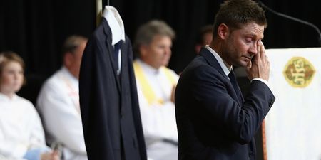 Video: Michael Clarke’s emotional eulogy for Phillip Hughes is so sad and so powerful