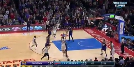 Vine: Blake Griffin’s buzzer-beating three-pointer was more than a little lucky