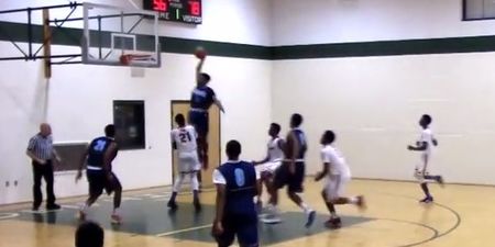 VIDEO: A prep school student brought us to our knees with this slam dunk