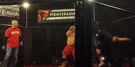 GIF: Amateur MMA fighter attempts ‘Showtime’ kick with less than impressive results