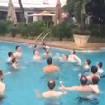 Video: Edwin Van Der Sar plays swimming pool head-tennis with the Kilkenny hurlers