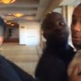 VIDEO: Jon Jones and Daniel Cormier had to be separated by hotel security last night