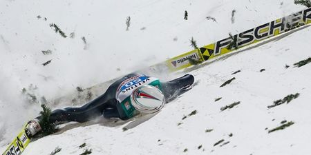 Video: Olympic champion ski jumper in hospital after horrific crash [Graphic Content]