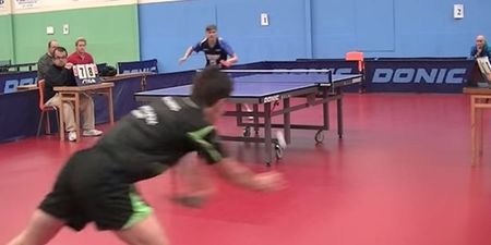 Video: This curling, backhand, around-the-net winner is table tennis at its finest
