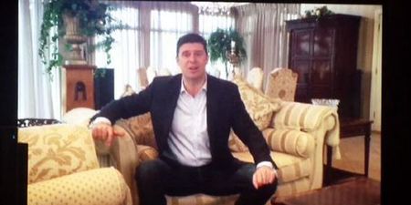 Niall Quinn had an unusual cameo during Stephanie Roche’s Late Late interview