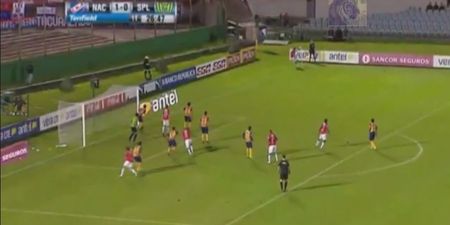 Video: 38-year-old Alvaro Recoba proves his still got it by scoring goal directly from corner