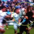 Vine: Wasps flanker somehow avoids red card after taking out airborne Dave Kearney