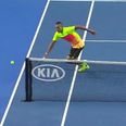 Video: Nick Kyrgios does infamous John O’Shea celebration after nailing around-the-net winner