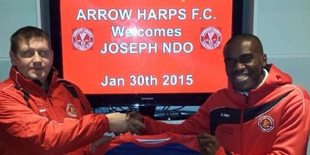 Former Cameroon international and all round good guy Joseph N’Do has signed with Sligo amateur side