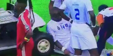 VINE: Stretcher driver crashes into injured player in AFCON quarter-final
