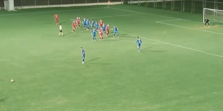 Video: Polish player scores free-kick rocket from incredible distance