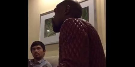 Video: Floyd Mayweather and Manny Pacquiao iron out the details