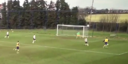 Brooklyn Beckham rattles bar in game for Arsenal youth team