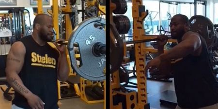 VIDEO: Steelers’ James Harrison is a very strong gentleman, very strong indeed