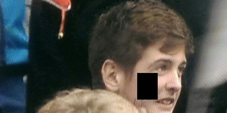 Pic: England fan has something very, very rude drawn on his face