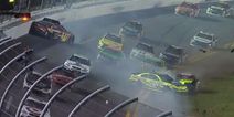 Video: 14-car crash thins out field in Nascar race