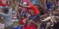 GIF: Fan makes ludicrous catch to win share of $1,000,000, holds onto beer