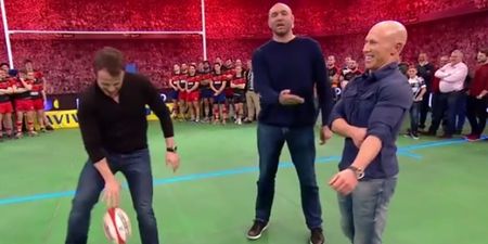 Video: Peter Stringer cleans the floor with Austin Healy on Rugby Tonight