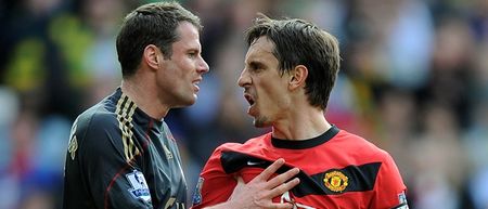 Jamie Carragher receives the best compliment he could expect from departing Gary Neville