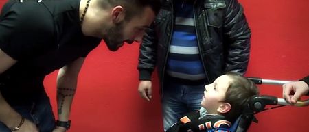 VIDEO: Alvaro Negredo proves himself a gem by taking time out to meet young fan with cerebral palsy