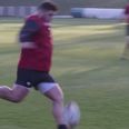 Video: England prop splits posts with drop goal and is absolutely delighted with himself
