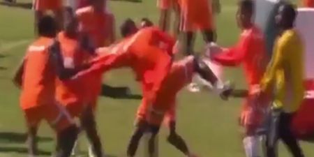 VIDEO: There are training ground fights and then there are kung-fu kicking lunatics like this