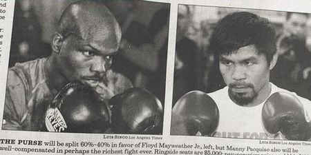 Pic: LA Times make an absolute balls of Floyd Mayweather vs Manny Pacquiao article
