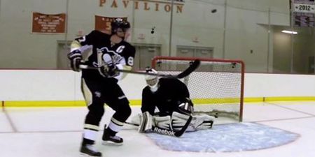 Video: Ice hockey player scores ludicrous wondergoal in dizzying GoPRO clip