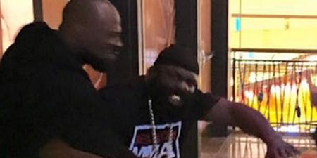 PIC: Kimbo Slice plays peacekeeper in brawl between Bellator’s King Mo and Triumph United president
