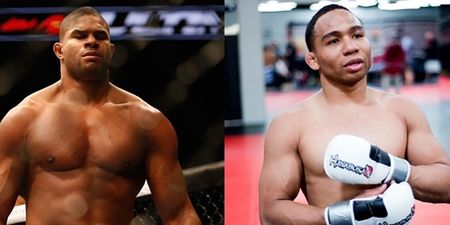 PIC: The reason there are weight classes in mixed martial arts, Alistair Overeem and John Dodson