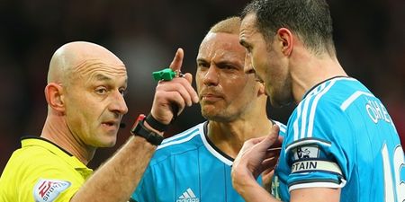 Say what? Referee who sent off Wes Brown insists he red-carded the right man