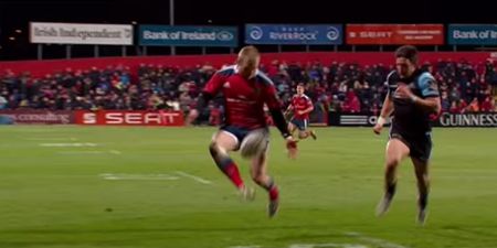 VIDEO: Keith Earls shows incredible football skill for Munster try