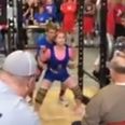 VIDEO: No biggie, just a 112 pound seventeen-year-old girl squatting 350 pounds
