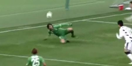 GIF: Japanese player produces phenomenal flukey assist after pathetic stumble