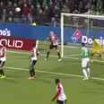 Video: Feyenoord keeper makes wonder save to deny opposition goalkeeper