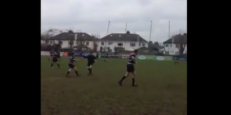 Video: Irish club rugby player scores 51m penalty in dying stages of cup final