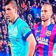 Pic: Javier Mascherano might have played a part in Sergio Aguero’s penalty miss