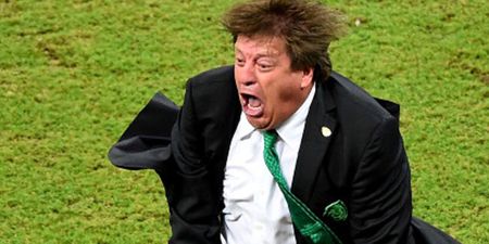 Pic: Mexico coach Miguel Herrera is very pleased with his new wax statue