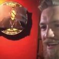 VIDEO: Oh nothing to see here, just Conor McGregor in Rio using Jose Aldo’s face as a dartboard